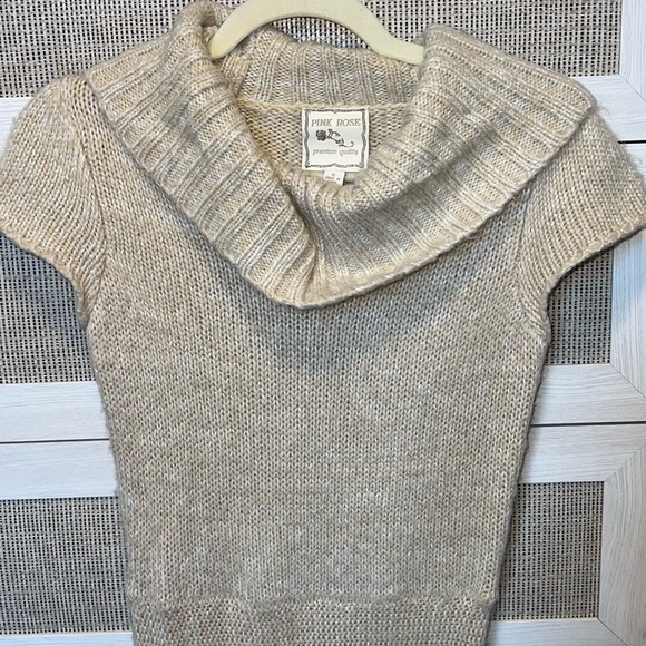 Vintage Pink Rose Sweater Dress - Picture 5 of 5